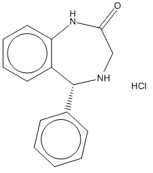1,3,4,5-四氢-5-苯基-2H-1,4-苯并二氮杂-2-酮盐酸盐