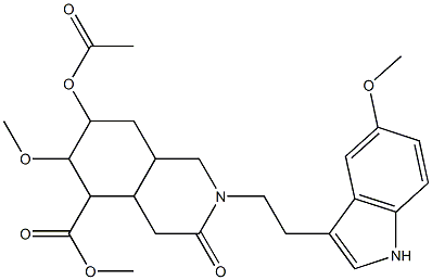 methyl 18-beta-acetoxy-10,17-alpha-dimethoxy-3-oxo-2,3-seco-20-alpha-yohimbane-16-beta-carboxylate