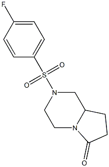 (8aR)-2-[(4-fluorophenyl)sulfonyl]hexahydropyrrolo[1,2-a]pyrazin-6(2H)-one