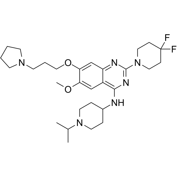 2-(4,4-difluoropiperidin-1-yl)-N-(1-isopropylpiperidin-4-yl)-6-methoxy-7-(3-(pyrrolidin-1-yl)propoxy)quinazolin-4-amine