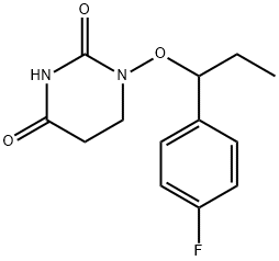 2,4(1H,3H)-Pyrimidinedione, 1-[1-(4-fluorophenyl)propoxy]dihydro-