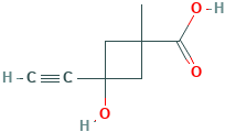 Cyclobutanecarboxylic acid, 3-ethynyl-3-hydroxy-1-methyl-, trans- (9CI)