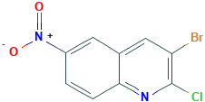 3-溴-2-氯-6-硝基-喹啉