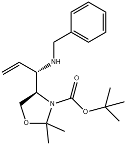 3-Oxazolidinecarboxylic acid, 2,2-dimethyl-4-[(1S)-1-[(phenylmethyl)amino]-2-propen-1-yl]-, 1,1-dimethylethyl ester, (4R)-