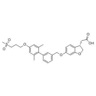 (3S)-6-[[2',6'-二甲基-4'-[3-(甲磺酰基)丙氧基][1,1'-联苯]-3-基]甲氧基]-2,3-二氢-3-苯并呋喃乙酸