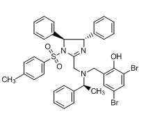 2,4-二溴-6-[[[[(4S,5S)-4,5-二氢-4,5-二苯基-1-甲苯磺酰基-1H-咪唑-2-基]甲基][(S)-1-苯乙基]氨基]甲基]苯酚