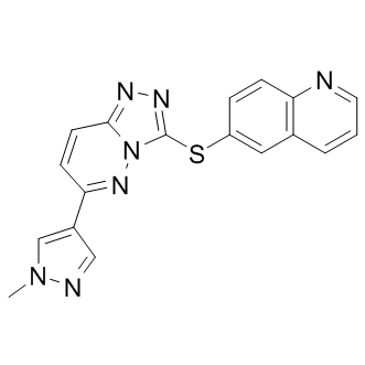 6-((6-(1-methyl-1h-pyrazol-4-yl)-1,2,4-triazolo(4,3-b)pyridazin-3-yl)thio)quinoline