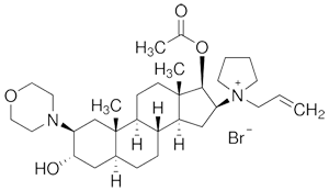 (2beta,3alpha,5alpha,16beta,17beta)-17-(acetyloxy)-3-hydroxy-2-(morpholin-4-yl)-16-[1-(prop-2-en-1-yl)pyrrolidinium-1-yl]androstane