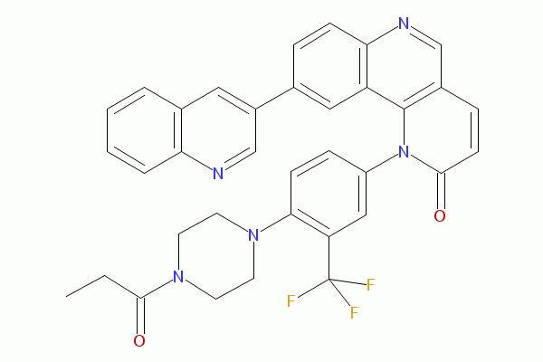 1-[4-[4-(1-氧代丙基)-1-哌嗪基]-3-(三氟甲基)苯基]-9-(3-喹啉基)苯并[H]-1,6-萘啶-2(1H)-酮