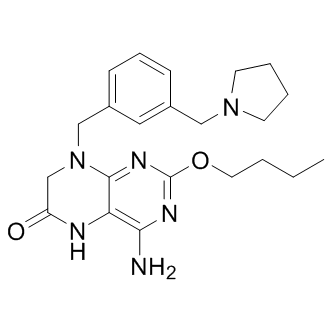 4-amino-2-butoxy-8-(3-(pyrrolidin-1-ylmethyl)benzyl)-7,8-dihydropteridin-6(5H)-one