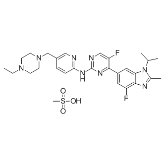 N-[5-[(4-乙基-1-哌嗪基)甲基]-2-吡啶基]-5-氟-4-[4-氟-2-甲基-1-异丙基-1H-苯并咪唑-6-基]-2-嘧啶胺甲烷磺酸盐