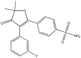 4-(3-(3-fluorophenyl)-5,5-dimethyl-4-oxo-4,5-dihydrofuran-2-yl)benzenesulfonamide