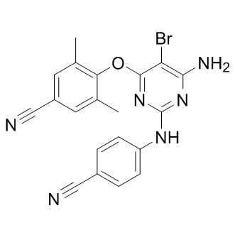 4-(6-amino-5-bromo-2-(4-cyanobenzyl)pyrimidin-4-yloxy)-3,5-dimethylbenzonitrile, Etravirine