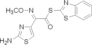 (2-mercaptobenzothiazolyl)-2-(2-aminothiazol-4-yl)-2-methoxyiminoacetate