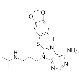 6-氨基-8-[(6-碘-1,3-苯并二茂-5-基)硫基]-N-异丙基-9H-嘌呤-9-丙胺