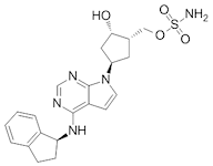 氨基磺酸 [(1S,2S,4R)-4-[4-[[(1S)-2,3-二氢-1H-茚-1-基]氨基]-7H-吡咯并[2,3-d]嘧啶-7-基]-2-羟基环戊基]甲基酯