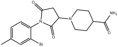 1-[1-(2-bromo-4-methylphenyl)-2,5-dioxopyrrolidin-3-yl]piperidine-4-carboxamide