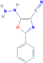 4-Oxazolecarbonitrile,5-hydrazino-2-phenyl-(9CI)