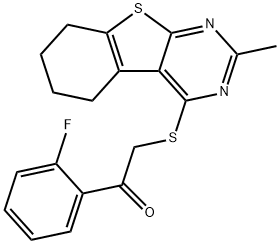 1-(2-fluorophenyl)-2-((2-methyl-5,6,7,8-tetrahydrobenzo[4,5]thieno[2,3-d]pyrimidin-4-yl)thio)ethan-1-one