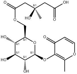 4H-Pyran-4-one, 3-[[6-O-[(3R)-4-carboxy-3-hydroxy-3-methyl-1-oxobutyl]-β-D-glucopyranosyl]oxy]-2-methyl-