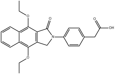 [4-(4,9-diethoxy-1-oxo-1,3-dihydro-2H-benzo[f]isoindol-2-yl)phenyl]acetic acid