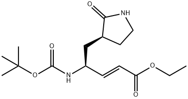 (2E,4S)-4-[(tert-Butyloxycarbonyl)amino]-5-[(3S)-2-oxo-3-pyrrolidinyl]-2-pentenoic Acid Eethyl Ester