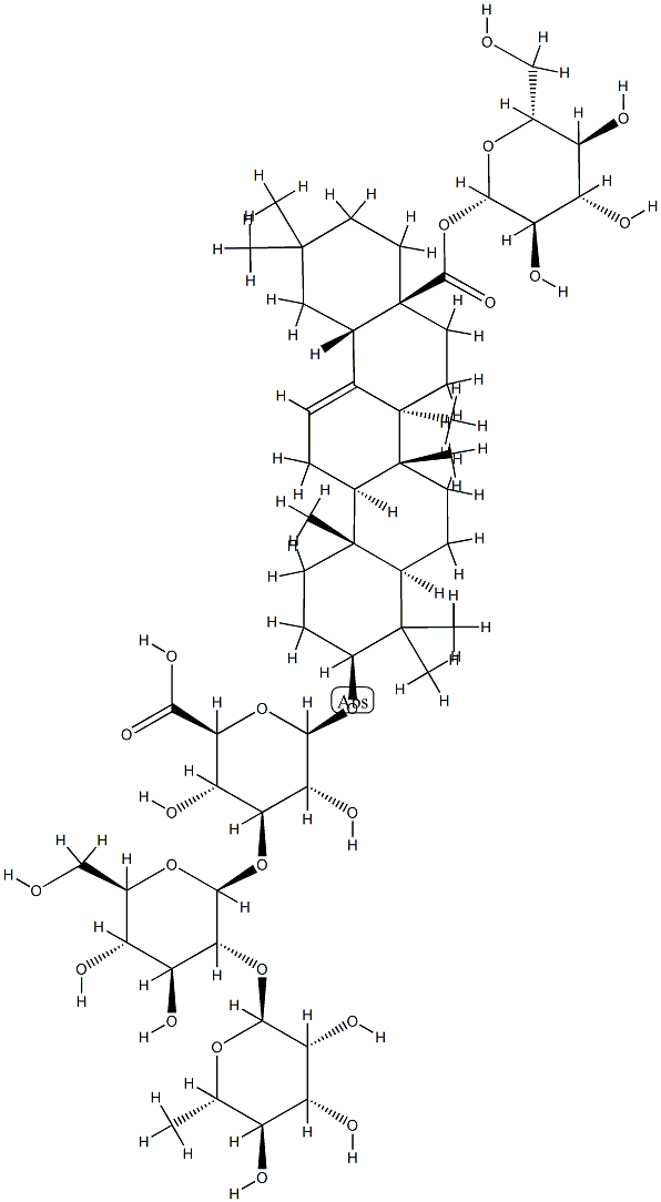 3β-[3-O-[2-O-(6-Deoxy-α-L-mannopyranosyl)-β-D-glucopyranosyl]-β-D-glucopyranuronosyl]oxyolean-12-en-28-oic acid 28-β-D-glucopyranosyl ester