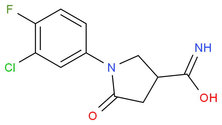 1-(3-Chloro-4-fluorophenyl)-5-oxopyrrolidine-3-carboxamide