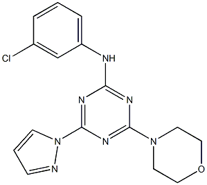 N-(3-chlorophenyl)-4-morpholin-4-yl-6-pyrazol-1-yl-1,3,5-triazin-2-amine