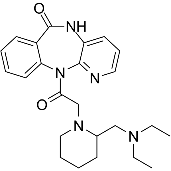 6H-Pyrido(2,3-b)(1,4)benzodiazepin-6-one, 11-((2-((diethylamino)methyl)-1-piperidinyl)acetyl)-5,11-dihydro-