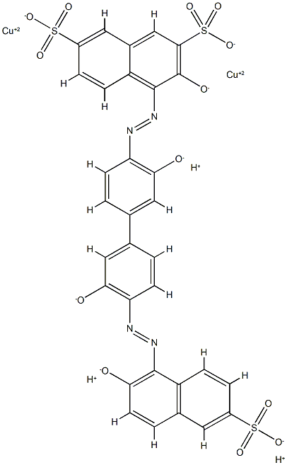 trihydrogen [mu-[4-[[3,3'-dihydroxy-4'-[(2-hydroxy-6-sulpho-1-naphthyl)azo][1,1'-biphenyl]-4-yl]azo]-3-hydroxynaphthalene-2,7-disulphonato(7-)]]dicuprate(3-)