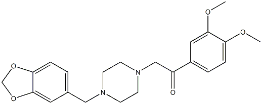 1-[4-(1,3-benzodioxol-5-ylmethyl)piperazin-1-yl]-2-(3,4-dimethoxyphenyl)ethanone