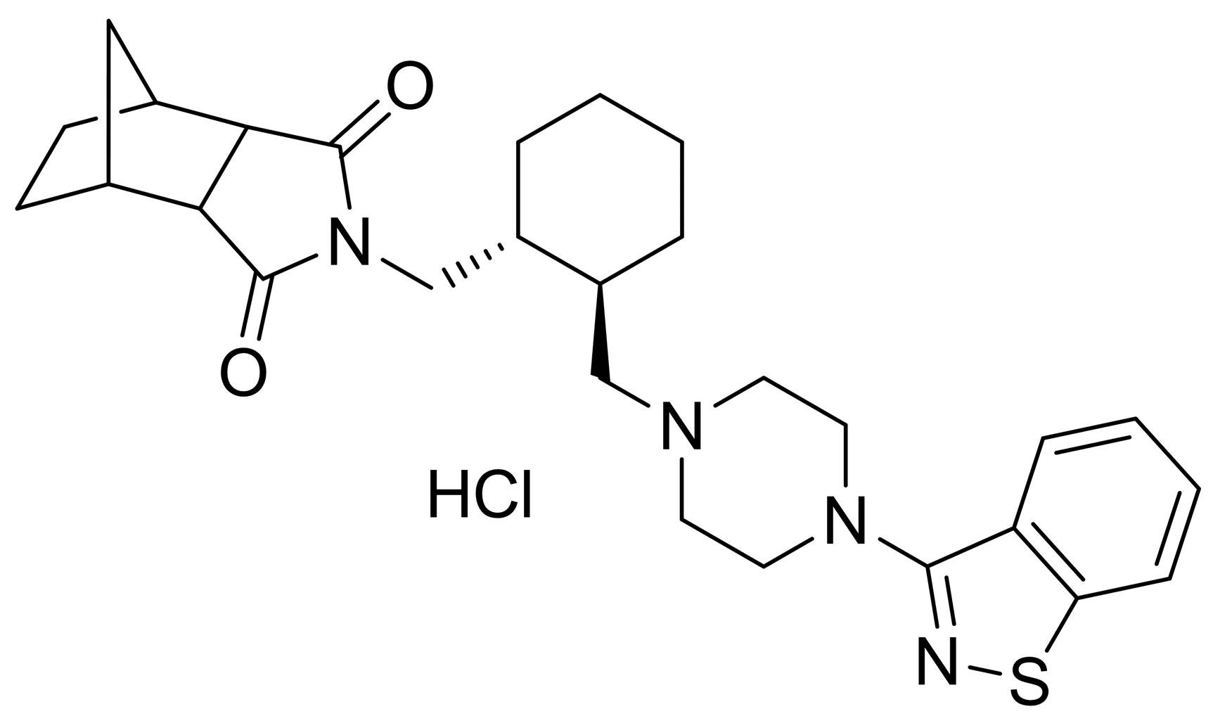 (3aR,4S,7R,7aS)-2-[(1R,2R)-2-[4-(1,2-Benzisothiazol-3-yl)piperazin-1-ylmethyl]cyclohexylmethyl]hexahydro-1H-4,7-methanoisoindole-1,3-dione hydrochloride