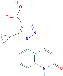 5-Cyclopropyl-1-(1,2-dihydro-2-oxo-5-quinolinyl)-1H-pyrazole-4-carboxylic Acid