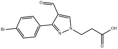 3-[3-(4-bromophenyl)-4-formyl-1H-pyrazol-1-yl]pro panoic acid