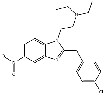 1H-Benzimidazole-1-ethanamine, 2-[(4-chlorophenyl)methyl]-N,N-diethyl-5-nitro-