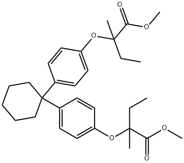 methyl 2-[4-(1-{4-[(1-methoxy-2-methyl-1-oxobutan-2-yl)oxy]phenyl}cyclohexyl)phenoxy]-2-methylbutanoate