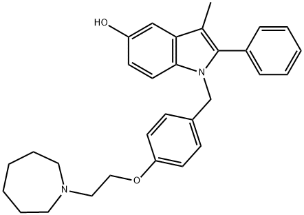 1H-Indol-5-ol, 1-[[4-[2-(hexahydro-1H-azepin-1-yl)ethoxy]phenyl]methyl]-3-methyl-2-phenyl-