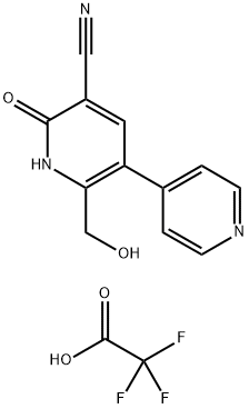 2-(Hydroxymethyl)-6-oxo-1,6-dihydro-[3,4'-bipyridine]-5-carbonitrile Trifluoroacetate Salt