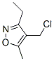 Isoxazole, 4-(chloromethyl)-3-ethyl-5-methyl- (9CI)