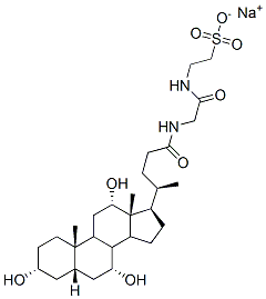 sodium 2-({N-[(3alpha,5beta,7alpha,8xi,9xi,12alpha,14xi)-3,7,12-trihydroxy-24-oxocholan-24-yl]glycyl}amino)ethanesulfonate