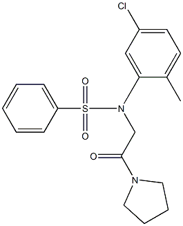 N-(5-chloro-2-methylphenyl)-N-(2-oxo-2-pyrrolidin-1-ylethyl)benzenesulfonamide