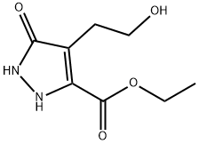 1H-Pyrazole-3-carboxylic acid, 2,5-dihydro-4-(2-hydroxyethyl)-5-oxo-, ethyl ester