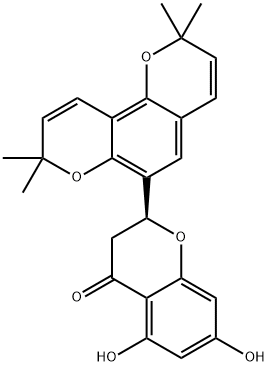 4H-1-Benzopyran-4-one, 2,3-dihydro-5,7-dihydroxy-2-(2,2,8,8-tetramethyl-2H,8H-benzo[1,2-b:3,4-b']dipyran-6-yl)-, (2S)- (9CI)