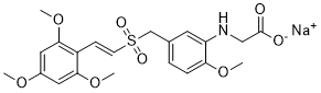 N-[2-Methoxy-5-[[[2-(2,4,6-trimethoxyphenyl)ethenyl]sulfonyl]methyl]phenyl]glycine sodium salt