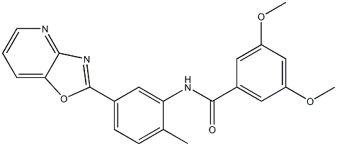 3,5-dimethoxy-N-[2-methyl-5-([1,3]oxazolo[4,5-b]pyridin-2-yl)phenyl]benzamide