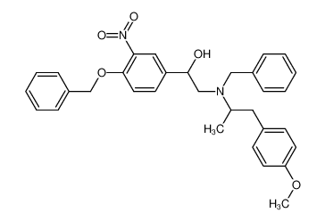 α-[[[2-(4-Methoxyphenyl)-1-methylethyl](phenylmethyl)amino]methyl]-3-nitro-4-(phenylmethoxy)benzenem