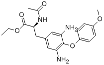 Ethyl 2-(acetylamino)-3-[3,5-diamino-4-(4-methoxyphenoxy)phenyl]propanoate