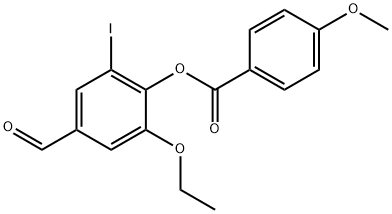 2-Ethoxy-4-formyl-6-iodophenyl 4-methoxybenzoate