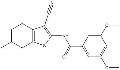 N-(3-cyano-6-methyl-4,5,6,7-tetrahydro-1-benzothiophen-2-yl)-3,5-dimethoxybenzamide